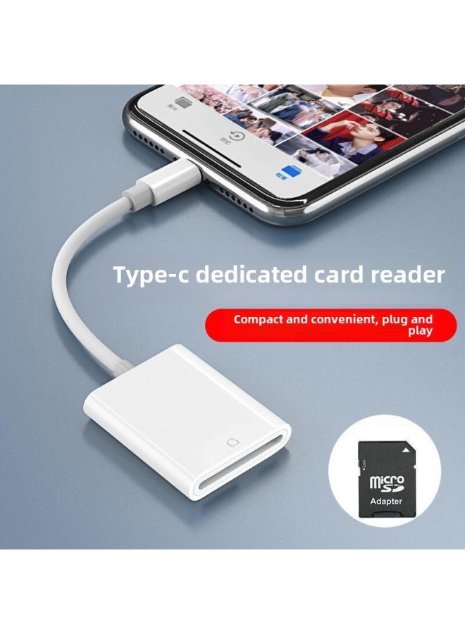 Type-c To SDTFCF Memory Card Reader Mobile Phone Camera OTG Adapter Memory Card Adapter-Color:type-c To SD Card White-pearlescent Bag - Image 2