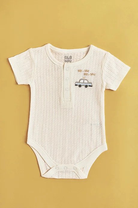 R&b 3 Pack Printed Bodysuits with Short Sleeves