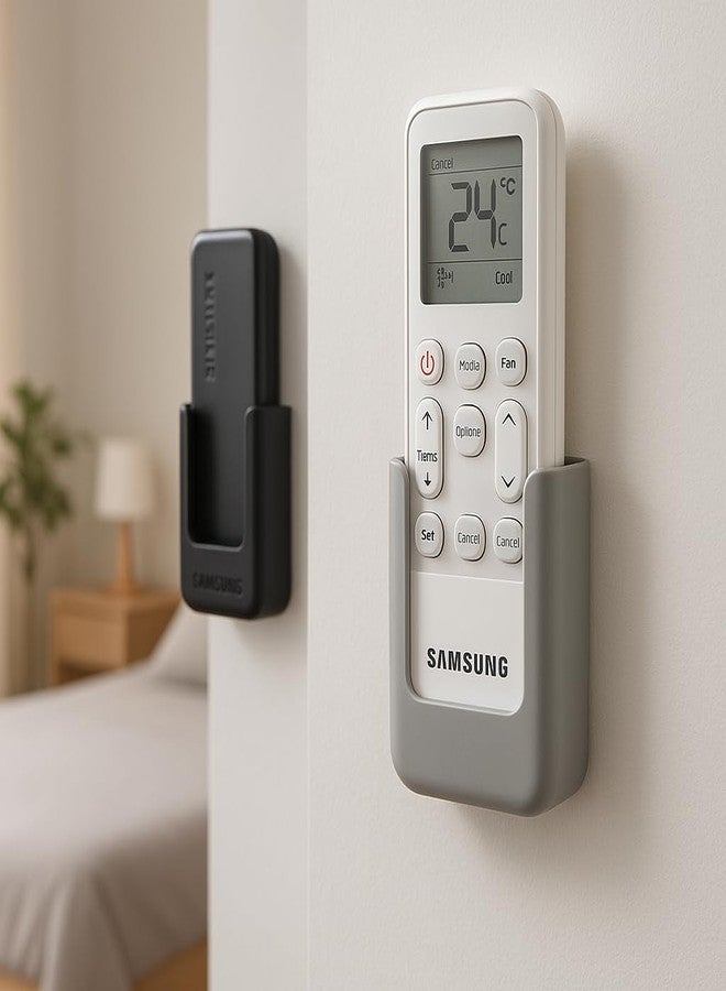 FUN FRY Universal AC Remote wall Mount Remote Holder Stand Compatible with Samsung AC Remote Control Made with PLA Biodegradable Materail (White) - Image 5