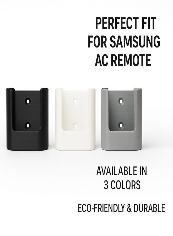 FUN FRY Universal AC Remote wall Mount Remote Holder Stand Compatible with Samsung AC Remote Control Made with PLA Biodegradable Materail (White) - Image 3