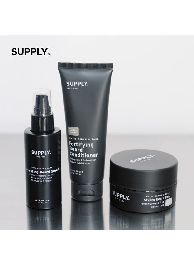 SUPPLY Fortifying Beard Conditioner - Softens, Strengthens, and Nourishes - Prevents Dryness, Itchiness, and Split Ends - Natural Care for Softer, Healthier Beard and Skin - 3.4oz - Image 4