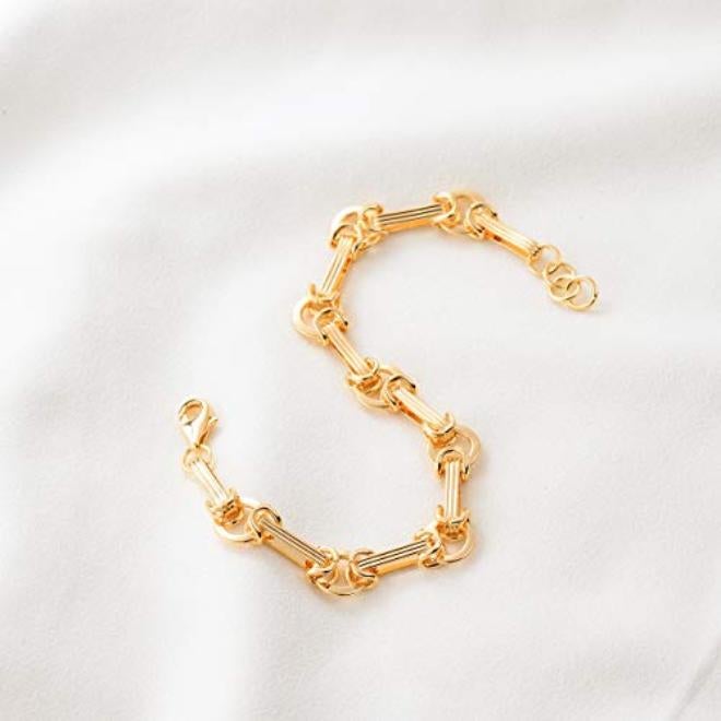MEVECCO Gold Initial Nail Cuff Bracelets 18K Gold Plated Handmade Cute Cuff Bangle Dainty Letters Bracelets for Women Jewelry Gift - Image 4