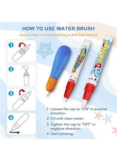 Arabest Educational Water Doodle Mat Toy for Kids - Painting, Writing, Color Drawing, Bring Magic Pens, Girls Boys Age 2-7, Toddler Gift  - Image 3