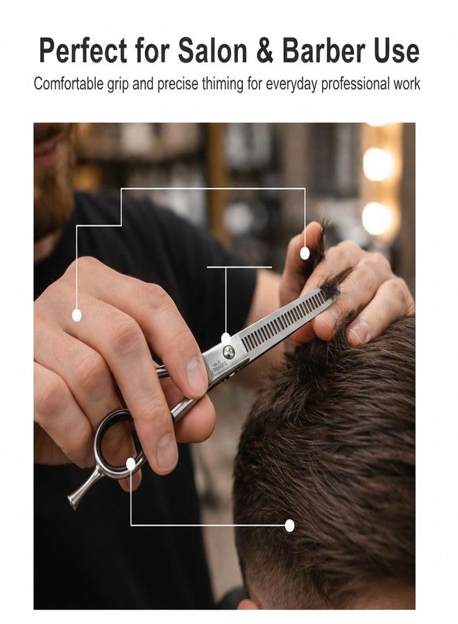 DANIAL Professional Hair Single Thinning Scissor 6.5 Inch | Stainless Steel Barber Thinning Shear | Adjustable Screw | Ergonomic Handle with Finger Rest - Image 5