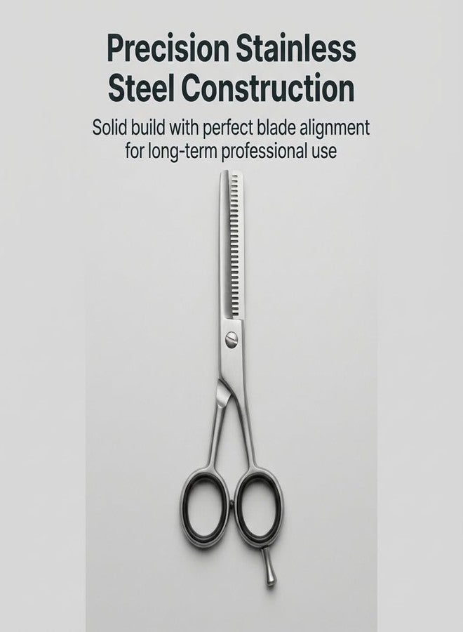 DANIAL Professional Hair Single Thinning Scissor 6.5 Inch | Stainless Steel Barber Thinning Shear | Adjustable Screw | Ergonomic Handle with Finger Rest - Image 2