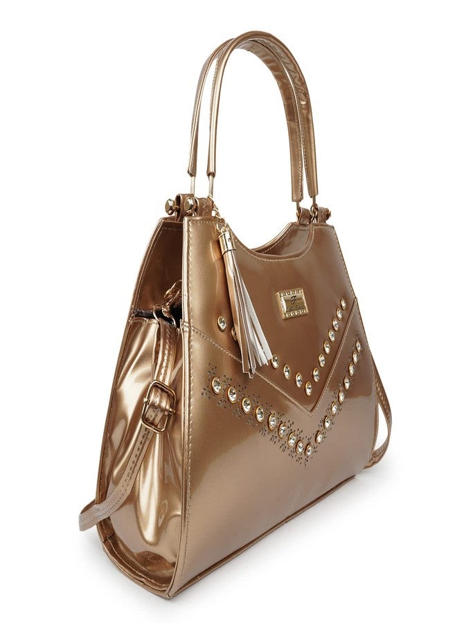 ROLEXO Synthetic Leather Elegant Unique Design Trendy Fancy Classy Adjustable Top Handle Handheld Daytrip Women Handbag - Image 2