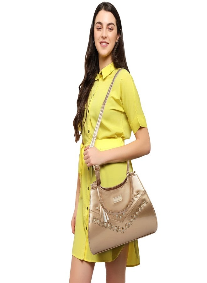 ROLEXO Synthetic Leather Elegant Unique Design Trendy Fancy Classy Adjustable Top Handle Handheld Daytrip Women Handbag - Image 3