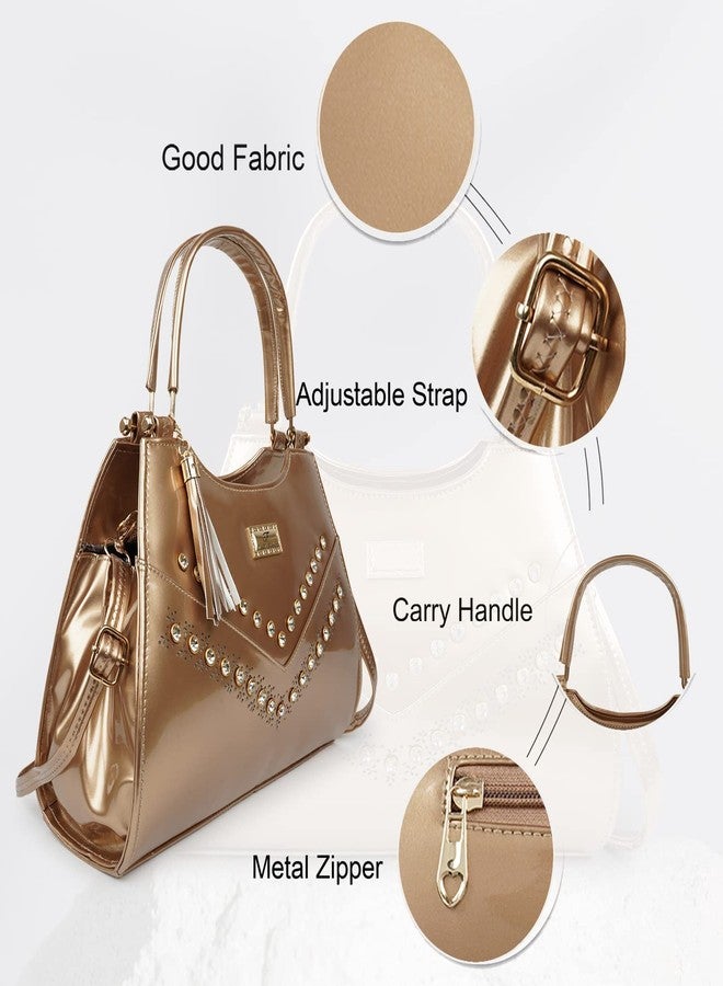 ROLEXO Synthetic Leather Elegant Unique Design Trendy Fancy Classy Adjustable Top Handle Handheld Daytrip Women Handbag - Image 5