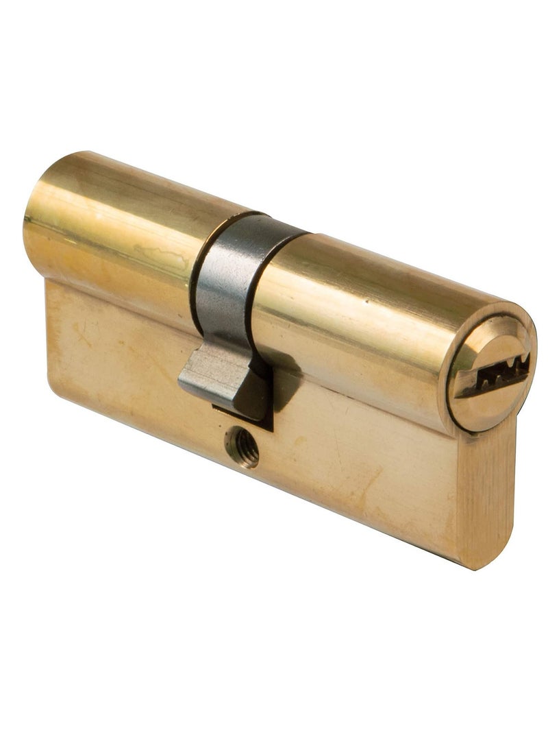 Sharpdo Lock Cylinder with 5 Single Keys, Profile Cylinder Set with One Screw, Easy Mountable Lock for Doors and Garages, Length 60mm - Image 2