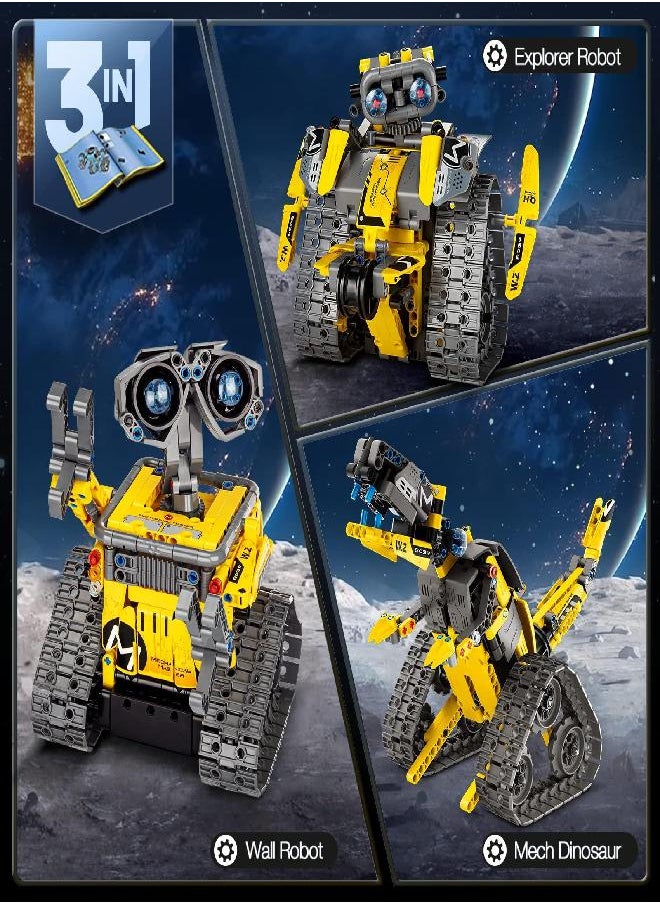 Sillbird Sillbird STEM Building Toys, Remote & APP Controlled Creator 3in1 Wall Robot/Explorer Robot/Mech Dinosaur Toys Set, Creative Gifts for Boys Girls Kids Aged 6 7 8-12, New 2022 (434 Pieces)  - Image 2
