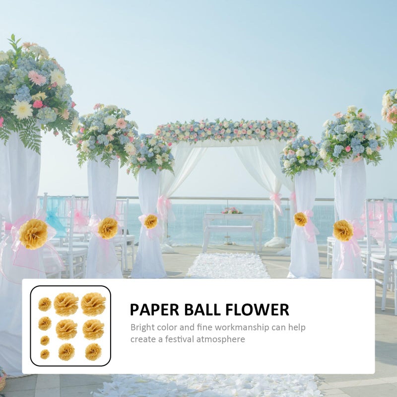 Assorted Colorfast Tissue Paper Hanging Pom Poms Flower Balls Party Decorations For Weddings Birthdays Festivals - Image 5