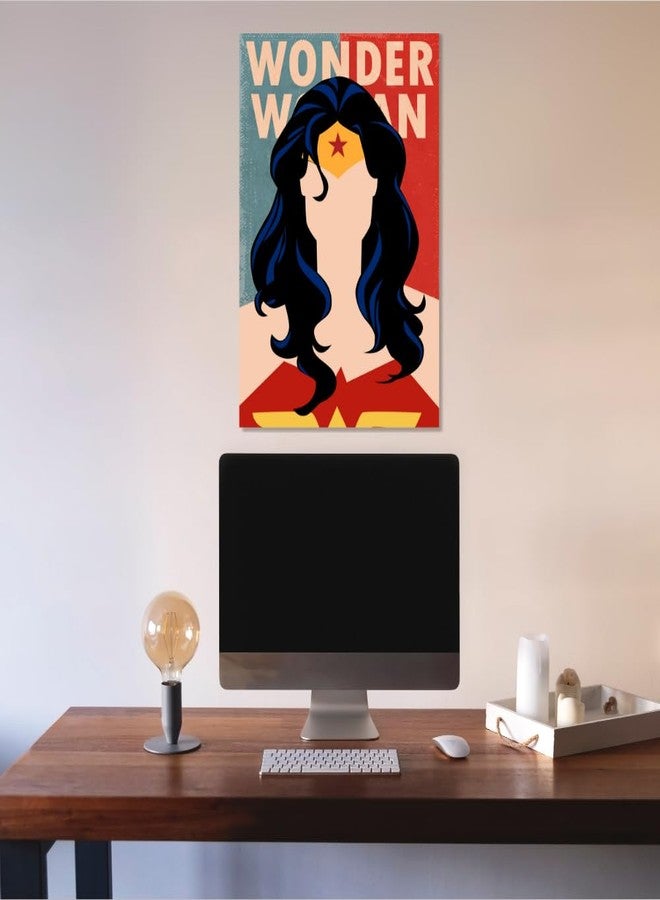 GRAY WALL Good Hope Hollywood Movie Poster Wonder Woman Comic Poster - 12x18 Inch Wall Art for Superhero Fans | Vintage DC Comics Style Decor for Home, Office, or Bedroom - Image 2