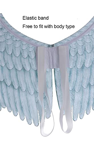Himine Non-Woven Fabric Festive Party Angel Wings Suitable for Child Decorative Wings (White) - Image 2
