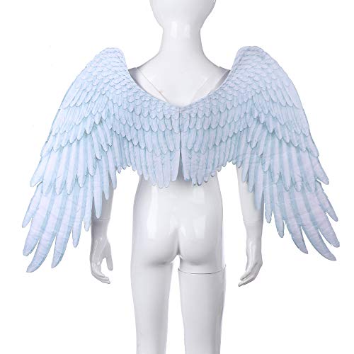 Himine Non-Woven Fabric Festive Party Angel Wings Suitable for Child Decorative Wings (White) - Image 4