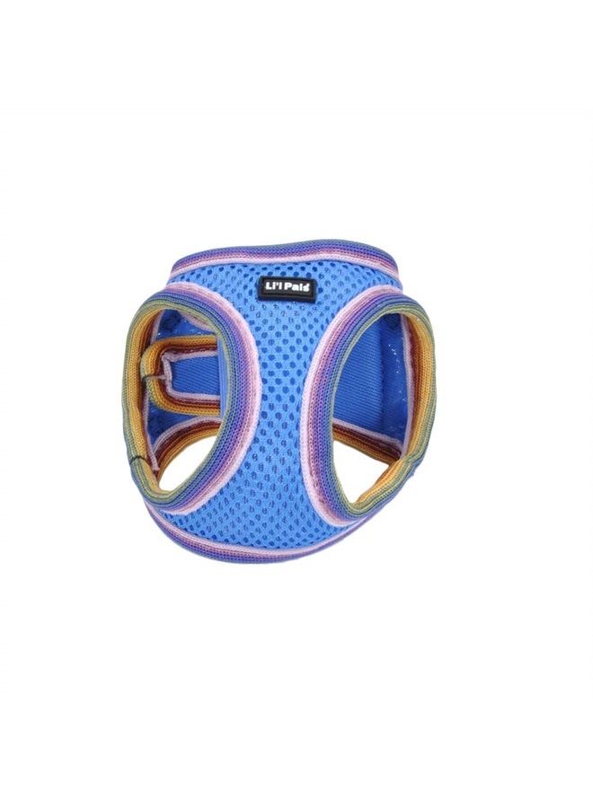 Pet Li'l Pals Comfort Mesh Dog Harness - No-Pull Step-in Dog Harness for Small Dogs & Puppies - Dog Cooling Vest - Blue Lagoon - 3/8" x 8"-10"