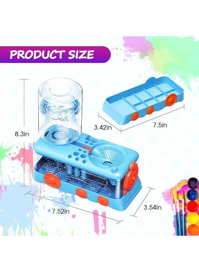 Paint Brush Cleaner Station with Holder and Palette, Washing My Paintbrushes,Water Cycle Watercolor Brush Rinser Dispenser,Paint Brush Washer Tool for Acrylic,Art Supplies for Adult,Kids - Image 4