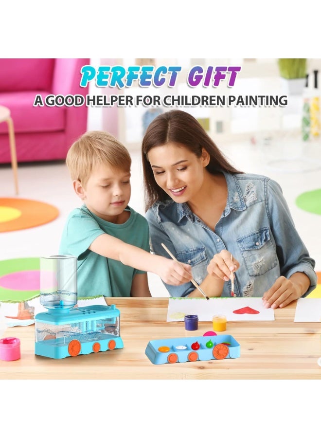 Paint Brush Cleaner Station with Holder and Palette, Washing My Paintbrushes,Water Cycle Watercolor Brush Rinser Dispenser,Paint Brush Washer Tool for Acrylic,Art Supplies for Adult,Kids - Image 5