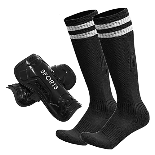 AITUSI Soccer Shin Guards for Kids Youth, Shin Pads and Long Soccer Socks for 3-15 Years Old Boys Girls Toddler Children Teenagers, Soccer Equipment for Football Games - Image 1
