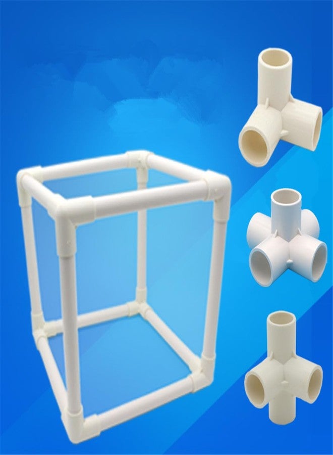 DMAKS® 4 way pipe fittings, Easy To Connect Impact Resistant Stable1/2 inch UPVC 4 WAY ELBOW Connector for Furniture Installation for Tent Connection (8pc) - Image 3