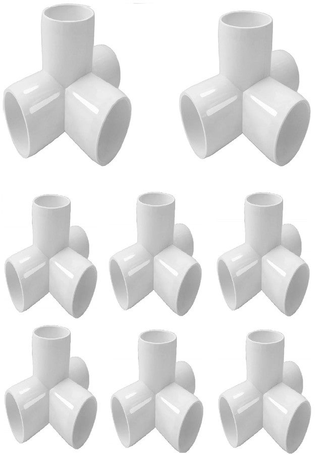 DMAKS® 4 way pipe fittings, Easy To Connect Impact Resistant Stable1/2 inch UPVC 4 WAY ELBOW Connector for Furniture Installation for Tent Connection (8pc) - Image 1
