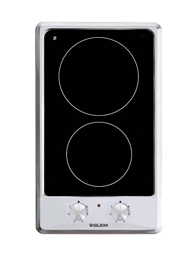 GLEMGAS Electric Ceramic BuiltIn Hob 29CM Black Steel - Image 1