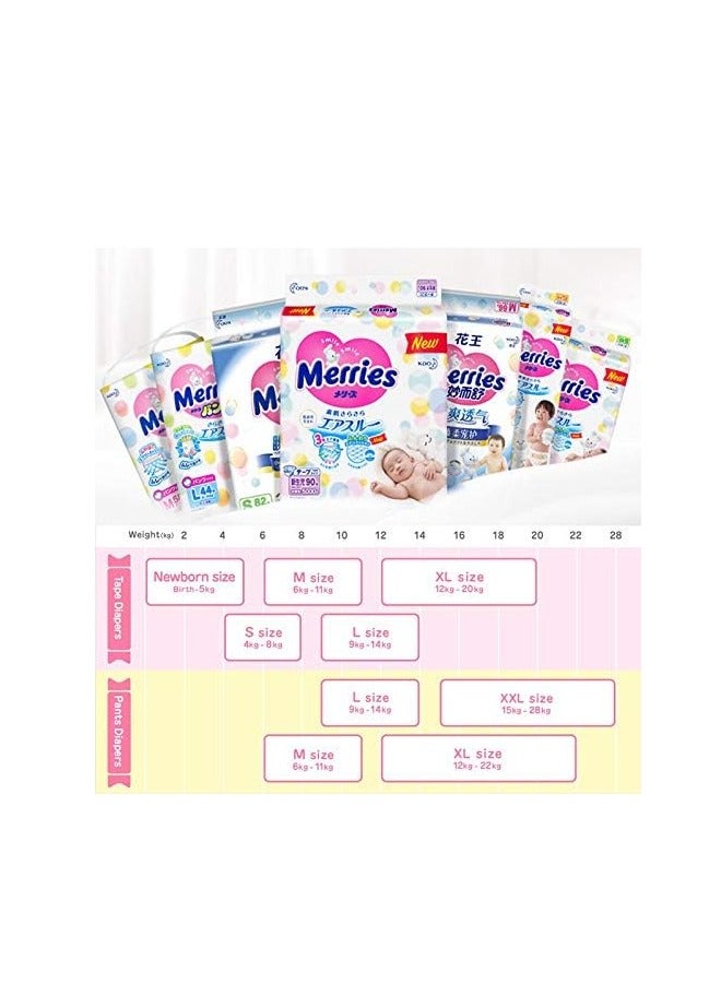 Merries diapers M64 pcs,6-11kg, Ultra-thin breathable diapers for both girls and boys,Pack of 2 - Image 3
