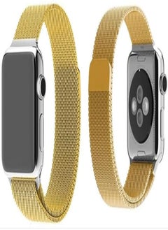 For Smart Watch 44mm - Magnetic Milanese Loop Stainless Steel Band 44mm -GOLD