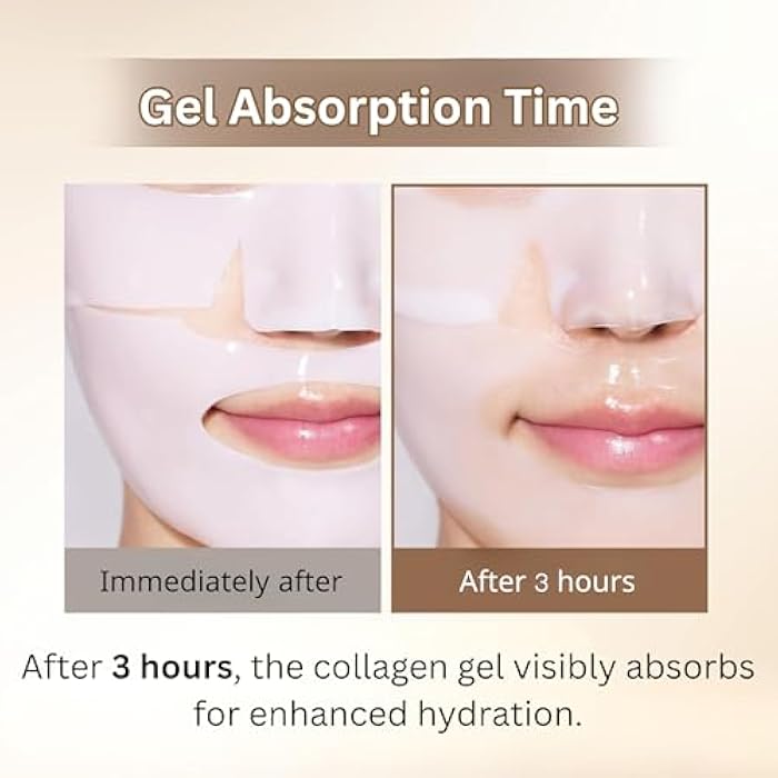 MILKTOUCH Real Collagen Overnight Mask with PDRN (4 pcs), Korean Hydrogel sheet mask with PDRN, Real Collagen 2,160,000PPB for Elasticity, Hydrating, Firming, Anti‑Aging, Glass‑Skin - Image 3