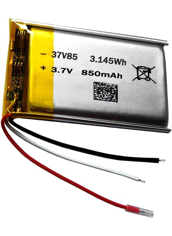 AOLIKES AOLIKES 37v 850mAh Rechargeable LiPo Battery Replacement for Shure Aonic 50 Wireless Headphones and AudioTechnica ATHM50X Professional Studio Monitor Headphones  - Image 4