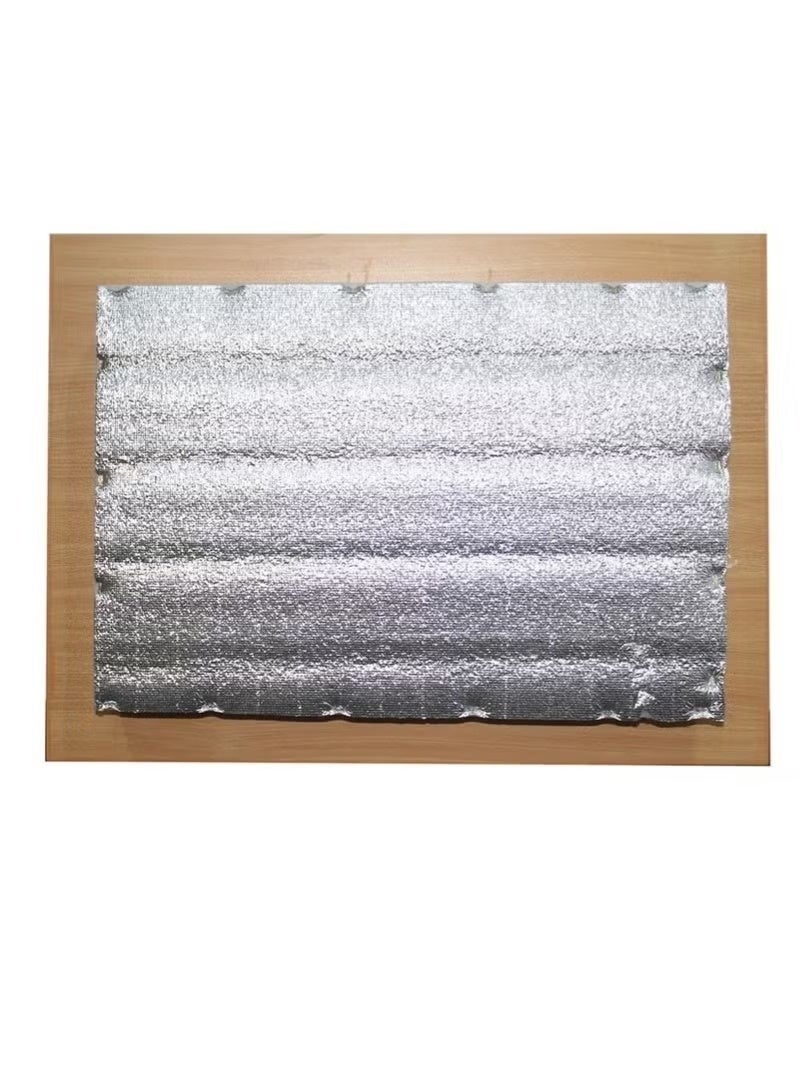 Wooden shelf suitable for window air conditioner opening; stylish wooden cover for window air conditioner with thermal insulation; air conditioner cover with a sturdy 18mm thick wooden frame. - Image 2