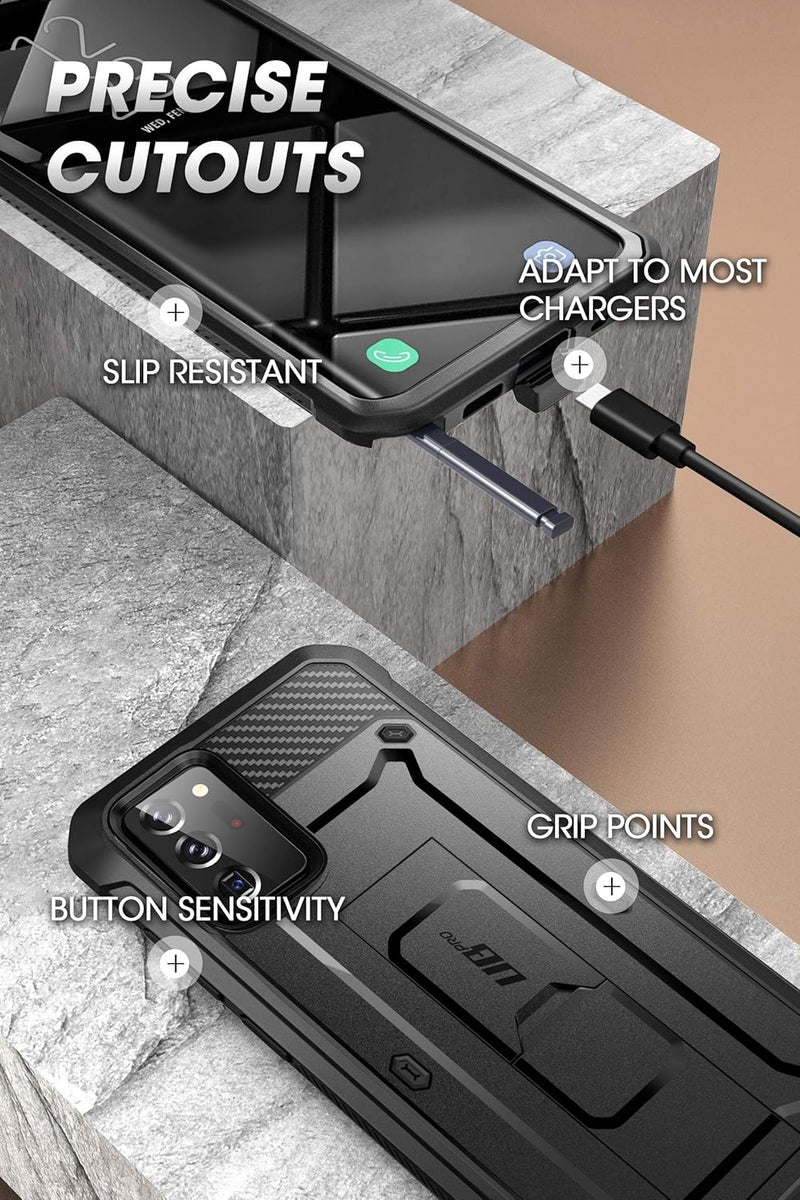 SupCase Unicorn Beetle Pro Series Case For Samsung Galaxy Note 20 Ultra 2020 Release , Full-Body Rugged Holster & Kickstand Without Built-In Screen Protector Black - Image 5