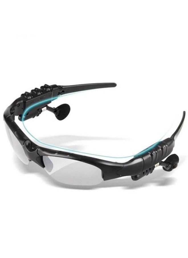 Generic Polarized Sun Bluetooth Glasses Sunglasses Glasses Headphones Listening To Music Multi-function Headphones-color:Black (packed In Plastic Bag Color Box)  - Image 5
