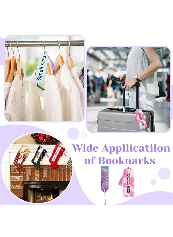 NIIMBOT 73-Piece Acrylic Bookmarks Blanks with 3 Shapes and Colorful Tassels Sublimation DIY Book Markers for Women Teacher Kids Book Lovers  - Image 4
