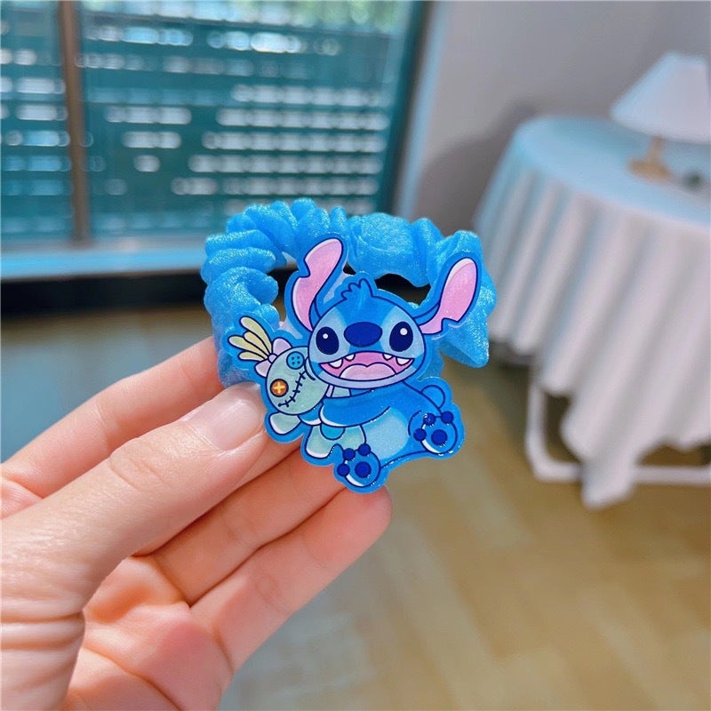 Cute Blue Stitch Cartoon Hair Ties for Girls 3# Stitch a hair rope