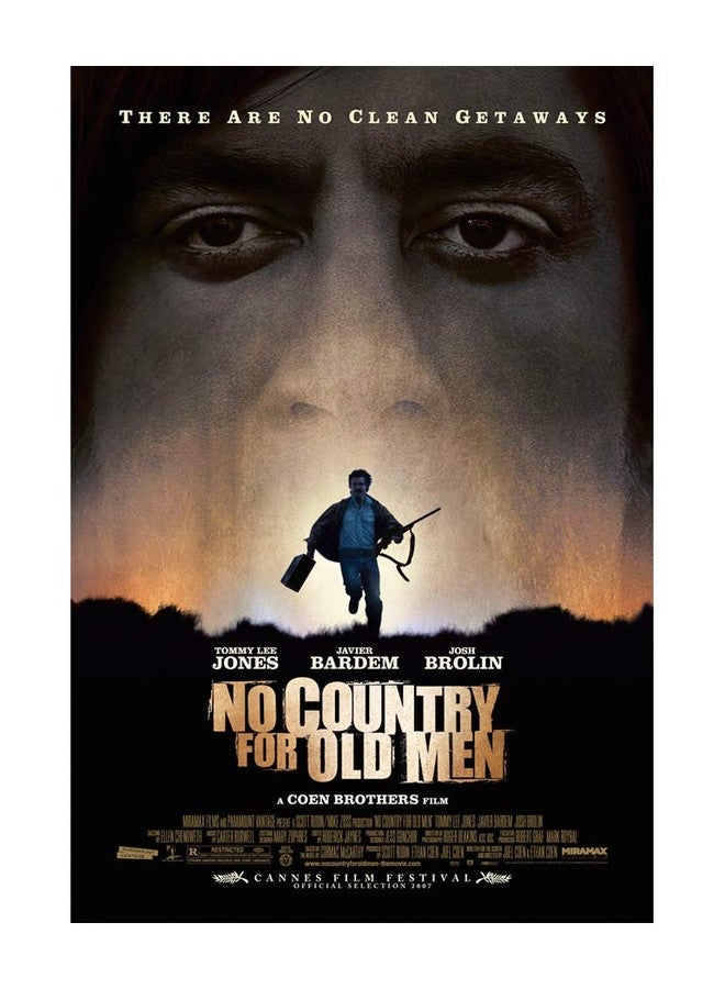 ملصق فيلم No Country for Old Men مقاس 24 بوصة × 36 بوصة (33.02 × 48.26 سم). هذه نسخة مطبوعة معتمدة من مكتب الملصقات مع ترقيم تسلسلي ثلاثي الأبعاد لضمان الأصالة. - Image 1