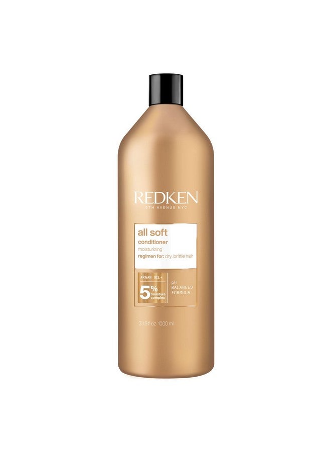 Redken All Soft Conditioner | Moisturizes and Deeply Hydrates| Softens, Smooths, and Adds Shine| Nourishing Conditioner for Dry Hair | Safe for Color-Treated Hair | With Argan Oil - Image 1