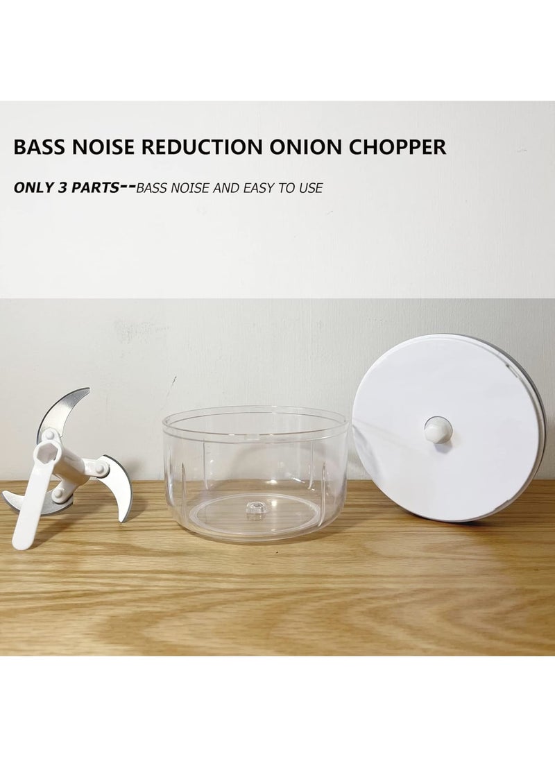 SOLARAE Manual Food Chopper Vegetable Chopper, 550ML Chopper Hand String Vegetable Chopper Onions Cutter for Veggies, Meat, Ginger, Peppers, Fruits, Nuts, Herbs, etc - Image 3