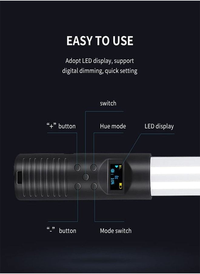 PADOM Padom Handheld LED Light Stick, 7 Colors & 10 Modes Portable Photography Video Light Wand for Filming, Parties, Batteried Powered Lighting Tube with Wireless Remote Control  - Image 5