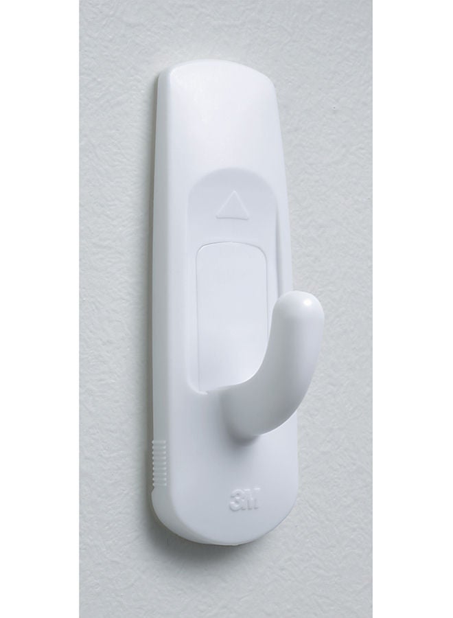 Command 17001ES Utility Hooks, medium, Holds 1.36 Kg. each hook, white color. 2 hooks and 4 strips/pack - Image 2