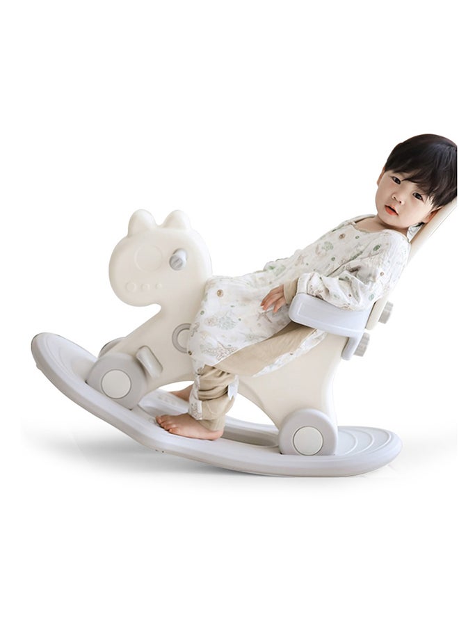 Teknum 2in1 Rock Ride On with Push Handle - Grey White - Image 3