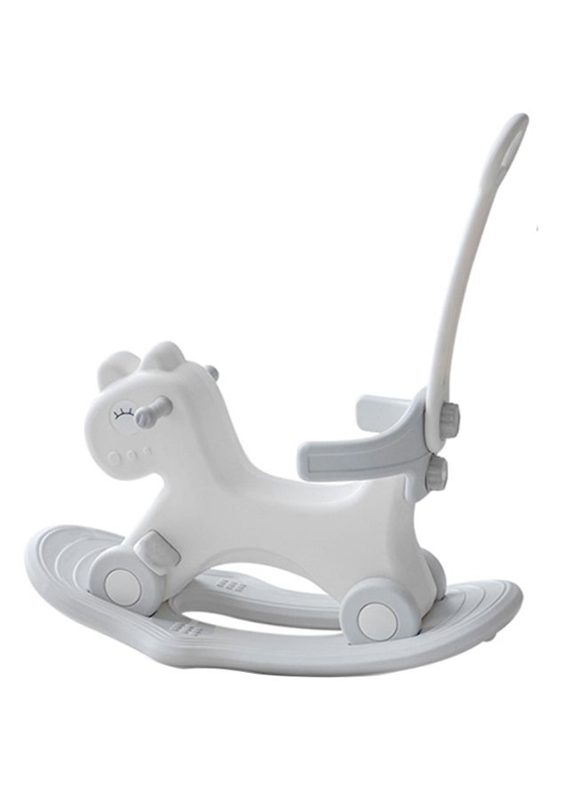 Teknum 2in1 Rock Ride On with Push Handle - Grey White - Image 1