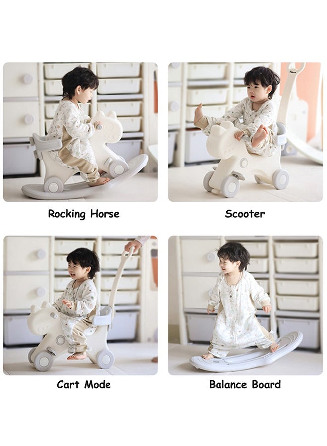 Teknum 2in1 Rock Ride On with Push Handle - Grey White - Image 5