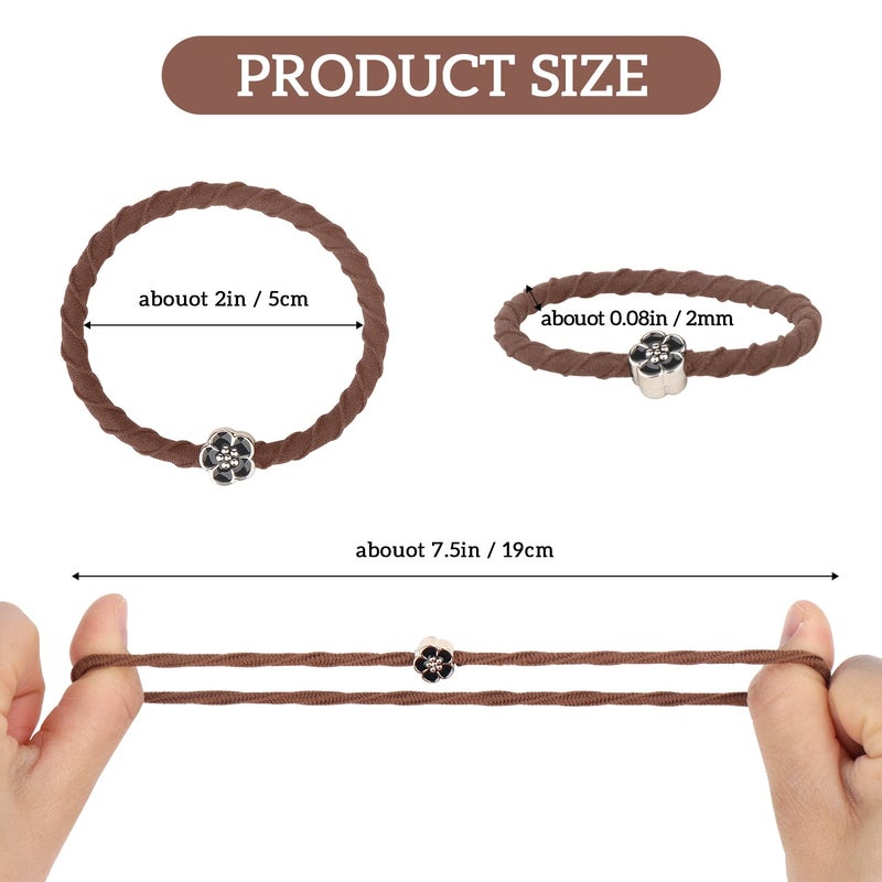 YONOY 25 Pcs Boho Hair Ties for Women, 5 Styles Cute Hair Tie Bracelets for Thin & Thick Hair/Pony Tails, No Damage Elastics - Image 2