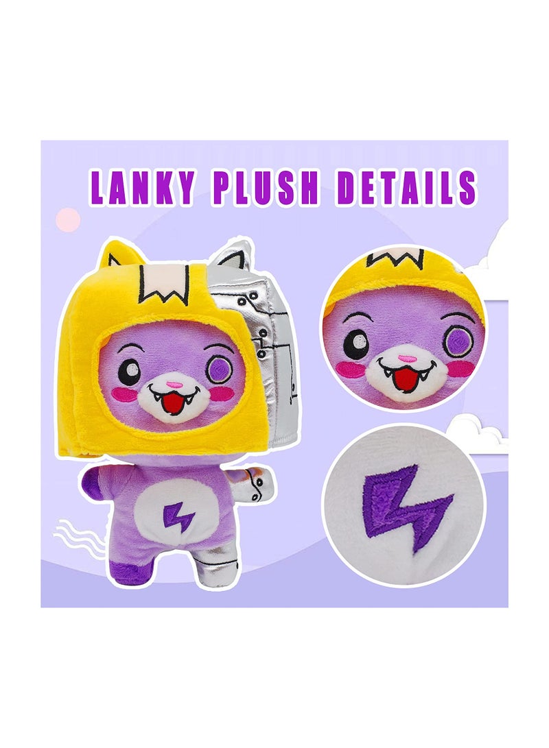 Foxy Plush Toy Soft Stuffed Anime Detachable Robot Doll with LED Light Lankybox Mechanical Gift for Kids and Fans