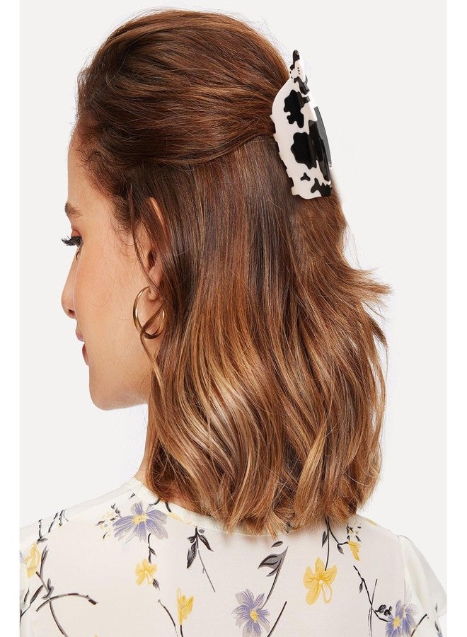 Hapdoo Cow Print Stuff, Hapdo Cow Hair Clips Gifts for Women, Cute, Acetate Funny Farm Animal Hair Claw Clip Western Hair Accessories - Image 2