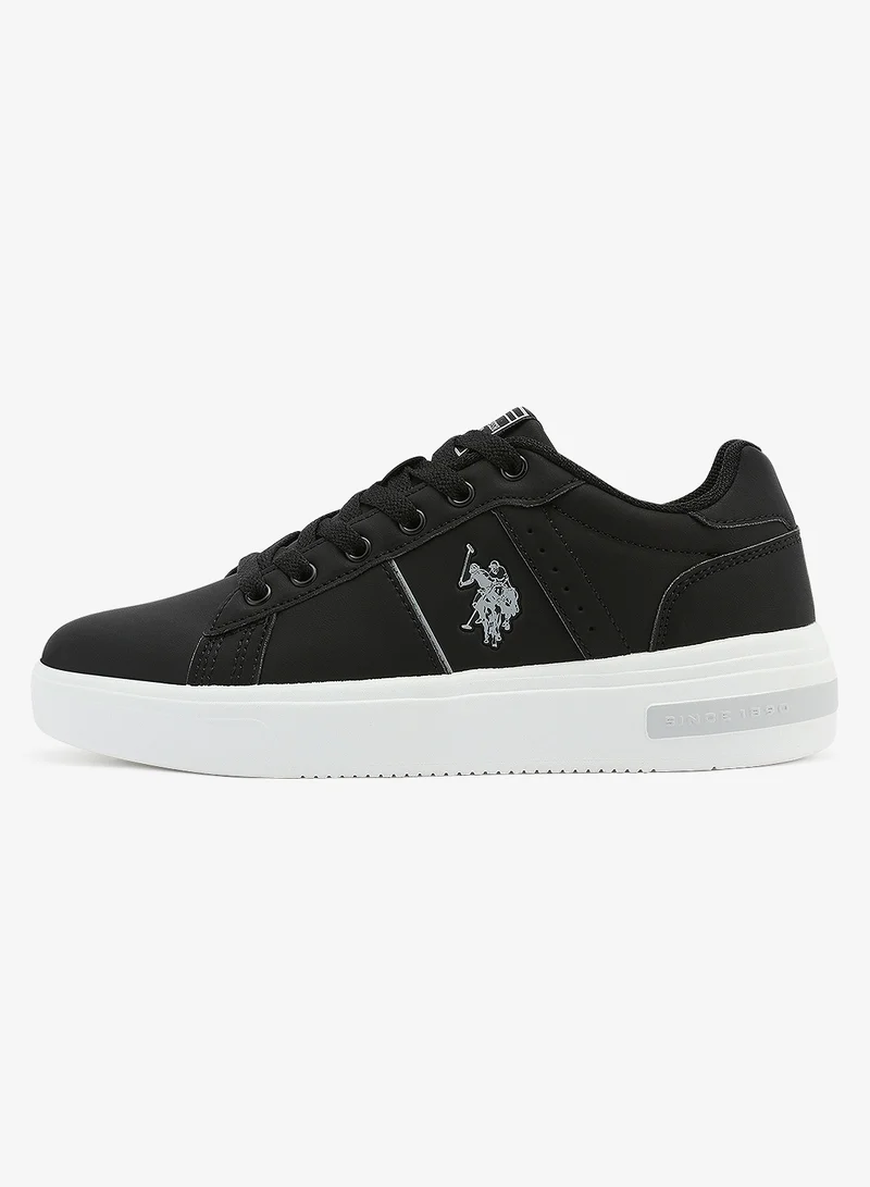 U.S. Polo Assn. black Women's Black Low-Top Sneakers - Lightweight Modern Design Shoes for All-Day Comfort for Women | Best Price UAE