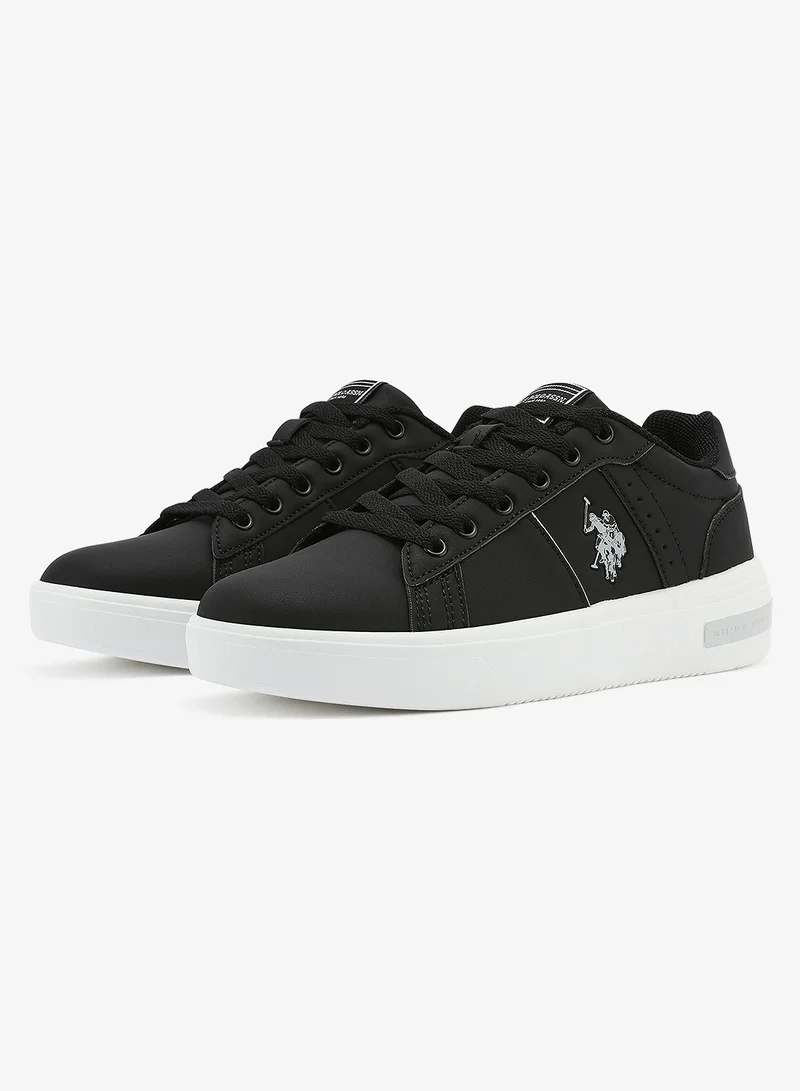 U.S. Polo Assn. black Women's Black Low-Top Sneakers - Lightweight Modern Design Shoes for All-Day Comfort for Women | Best Price UAE
