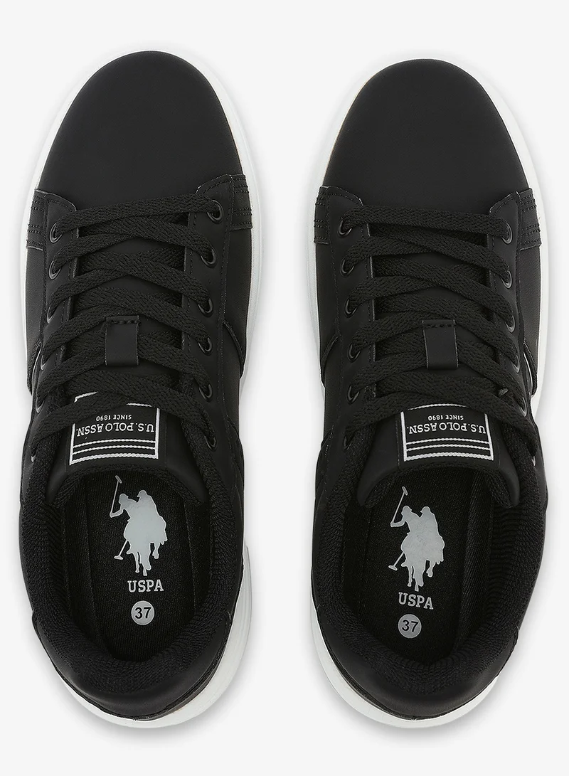 U.S. Polo Assn. black Women's Black Low-Top Sneakers - Lightweight Modern Design Shoes for All-Day Comfort for Women | Best Price UAE