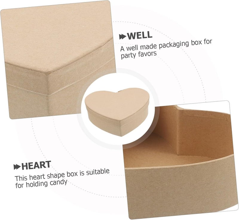 BESTOYARD Box Love Kraft Paper Box Lipstick Case Heart Shaped Cardboard Cosmetics Case Paper Mache Anniversary Presents Heart-shaped Flowers Bride, 14W29M09DUQDSV7F - Image 4