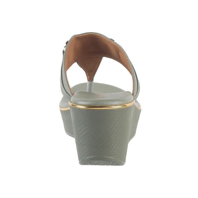 Metro Women Green Fashion Wegde Sandal UK/7 EU/40 (34-138) - Image 4